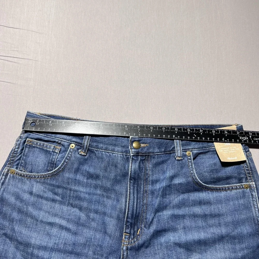 Madewell Superwide-Leg Jeans Softdrape Edition Womens 32 Blue High Waist - Picture 10 of 15